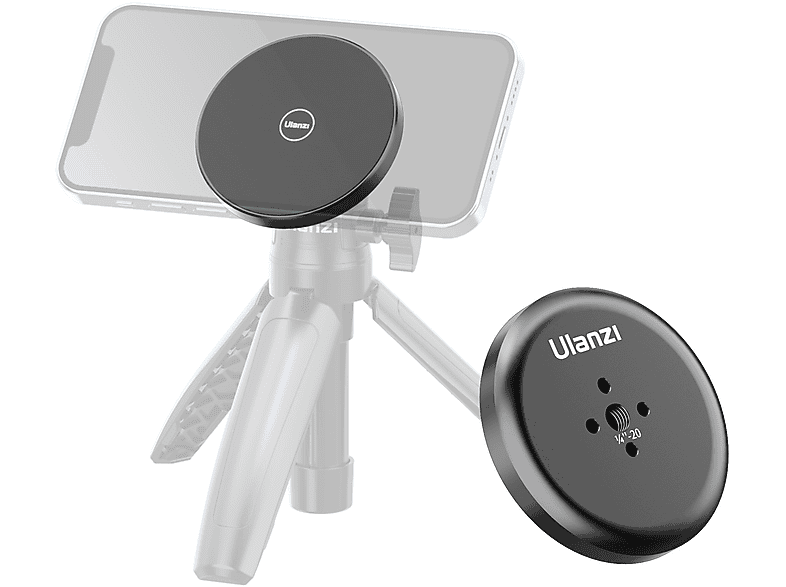 ULANZI U-R101 Magnet-Halterung Für Stativ – Kompatibel Mit MagSafe, 1/4 Zoll Gewinde (schwarz)