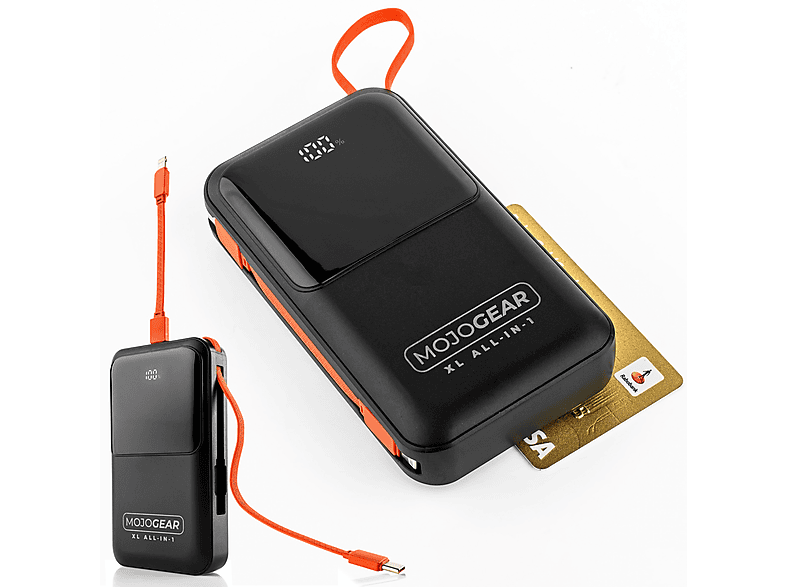 MOJOGEAR MG-PB7 Powerbank 20.000 mAh Schwarz, Orange