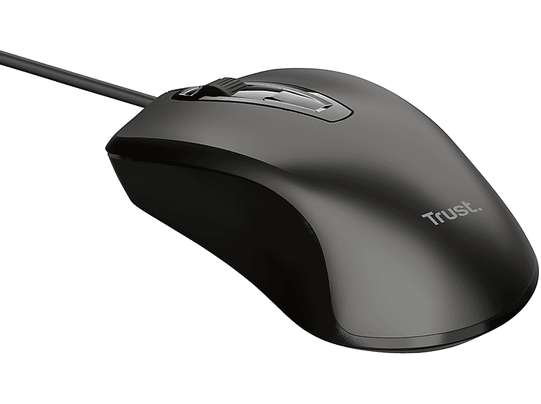 Ratón con cable | TRUST Basic Mouse, USB, 1200 ppp, Negro | MediaMarkt