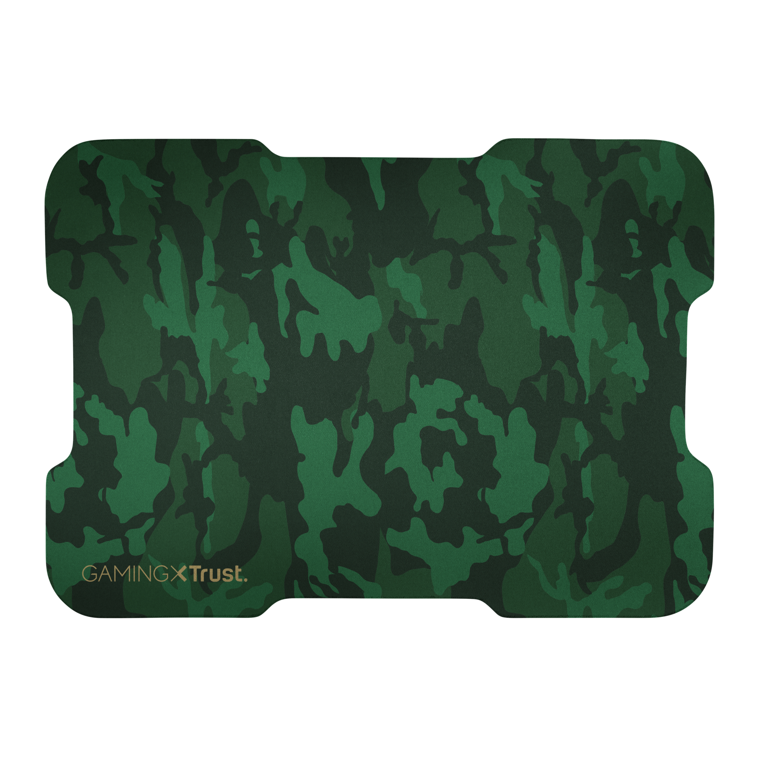Tappetino per mouse mimetico verde con logo Trust.