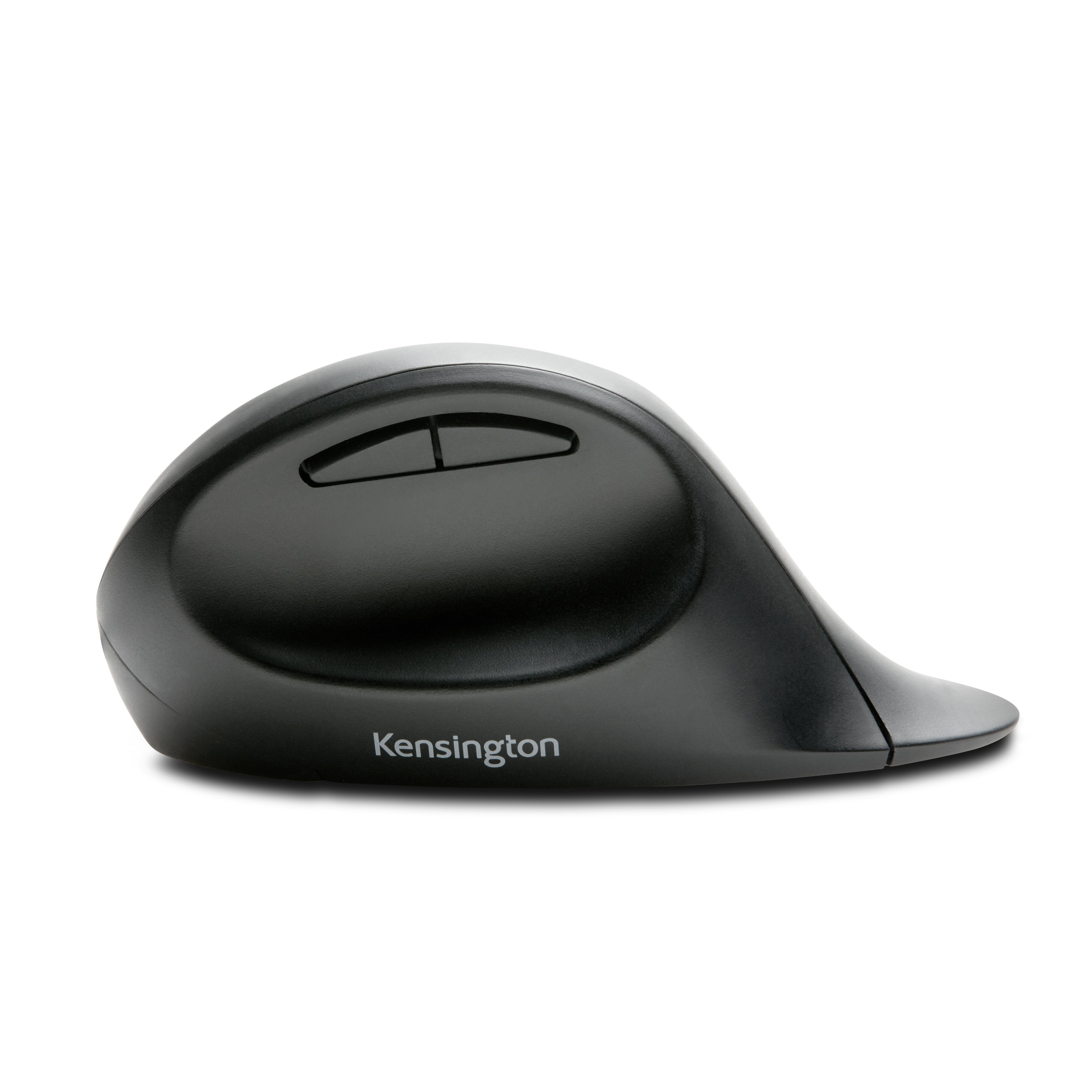 Czarna mysz ergonomiczna z logo Kensington.