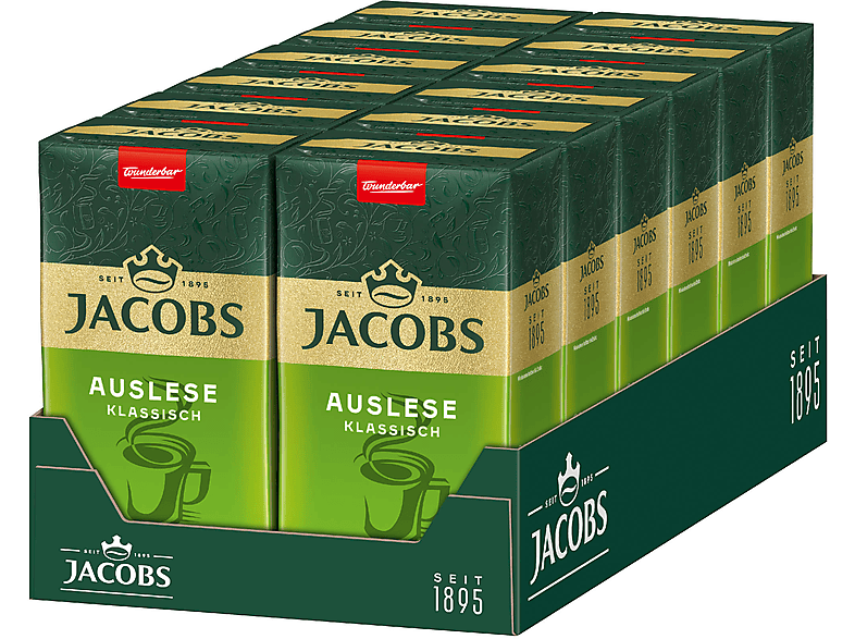 JACOBS Auslese Klassisch 12 x 500 g gemahlener Röstkaffee Filterkaffee (Filter-Kaffeemaschine)