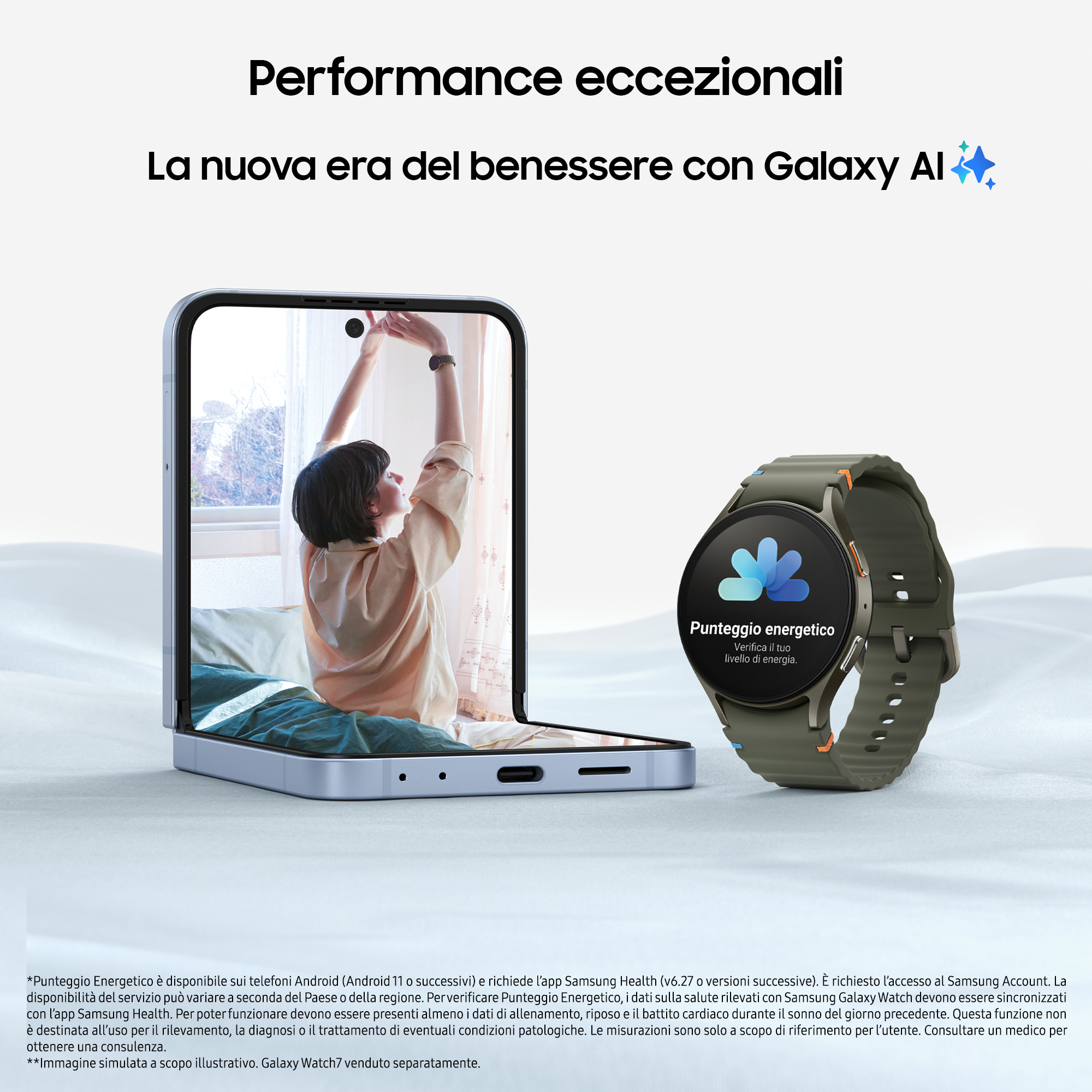 Kobieta nosząca smartwatch i używająca smartfona. Tekst o nowej erze wellness.