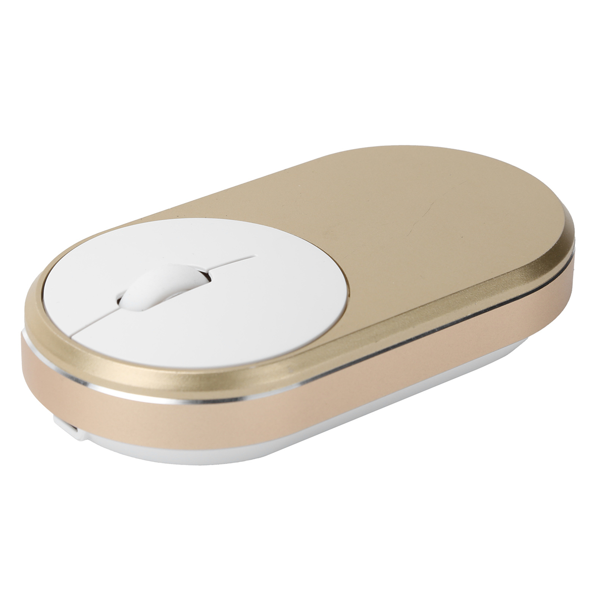 Goldene und weiße Computermaus.