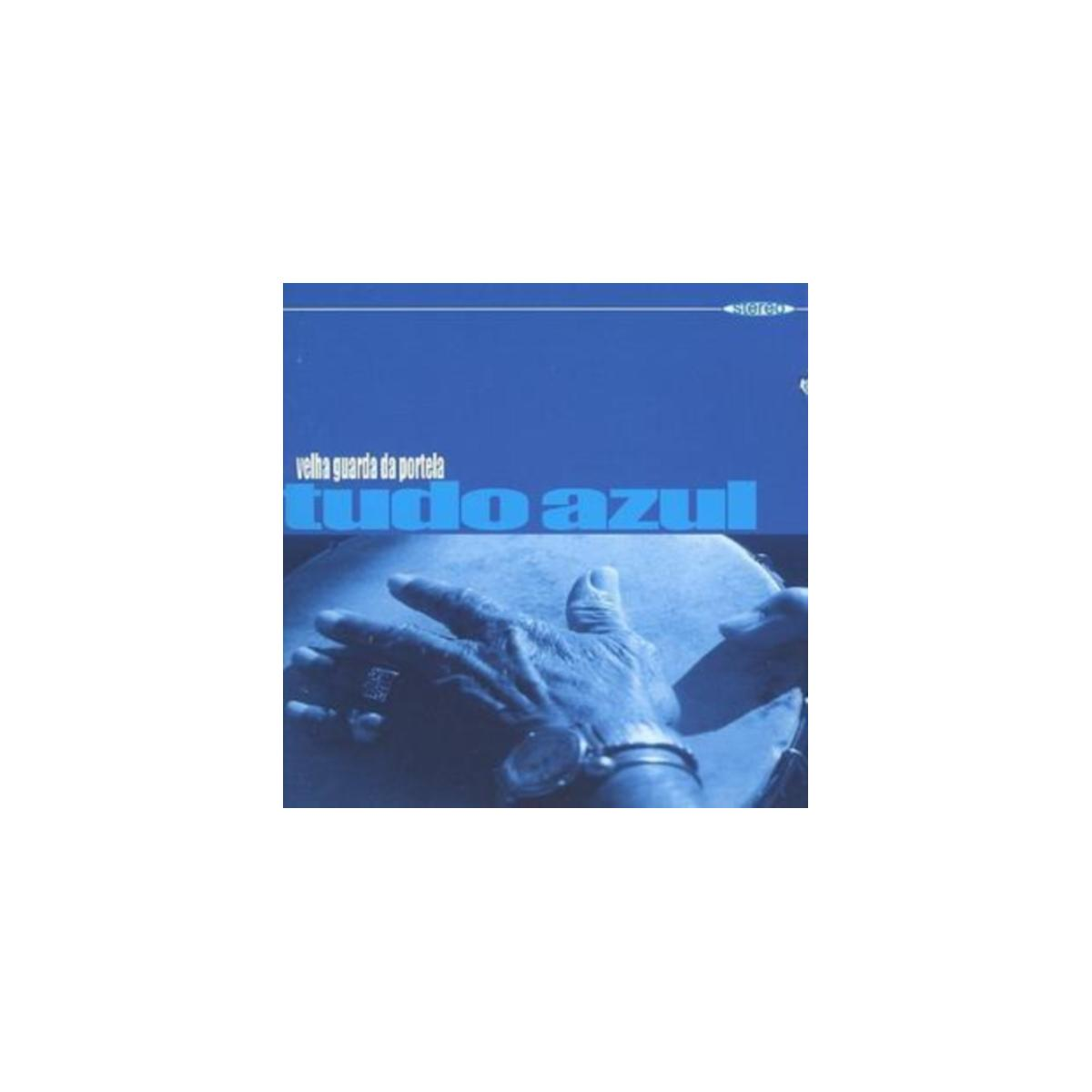 Albumhoes voor 'Velha Guarda da Portela - Tudo Azul' met handen op de trommel.