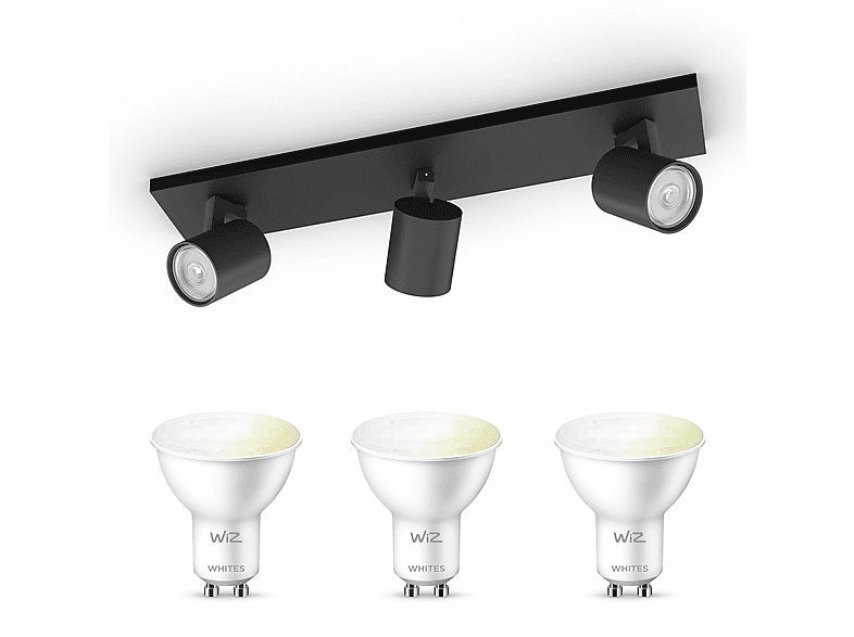 PHILIPS HUE Meranti Opbouwspot met 3 Lichtpunten GU10 (Mat Chroom) Warm tot Koelwit Licht | Incl