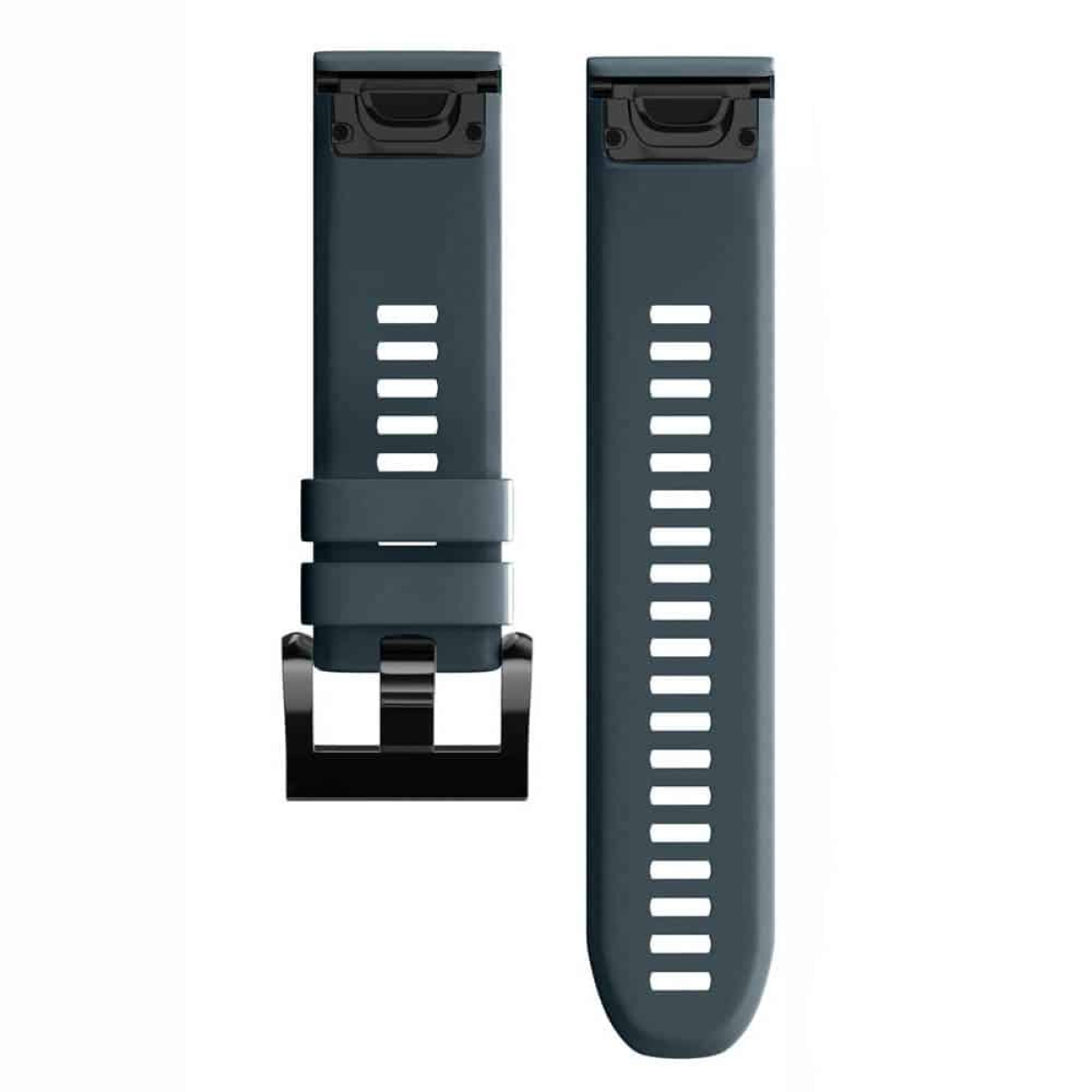 Zwei Uhrenarmbänder, beide türkis mit schwarzen Akzenten. Eines hat mehrere Einstelllöcher.