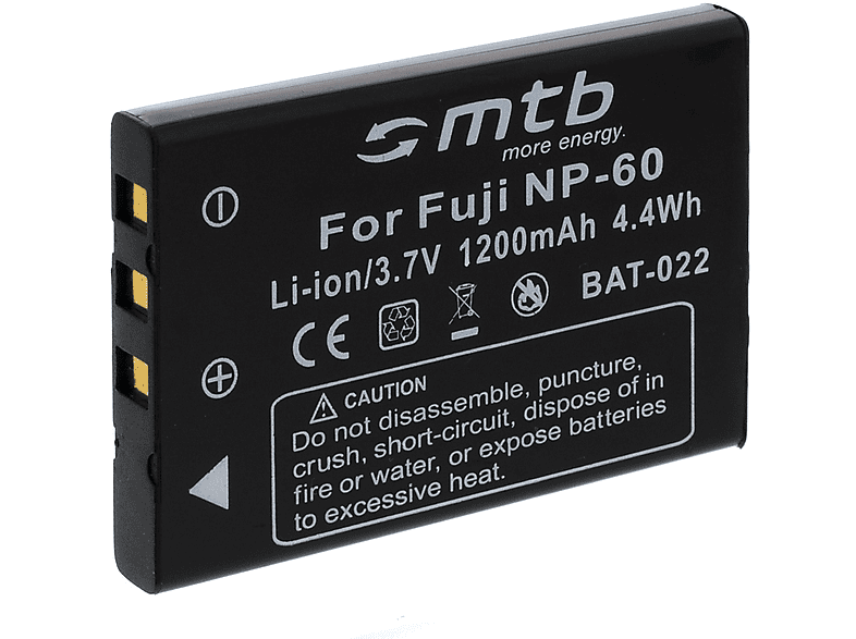 MTB MORE ENERGY NP-60 Akku für Fuji Digitalkameras NP-60 Akku, Li-Ion ...
