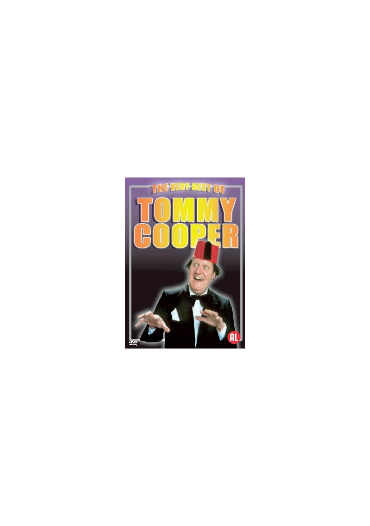 DVD-hoes. Tommy Cooper op de cover met fez. Titel: The Very Best of Tommy Cooper.