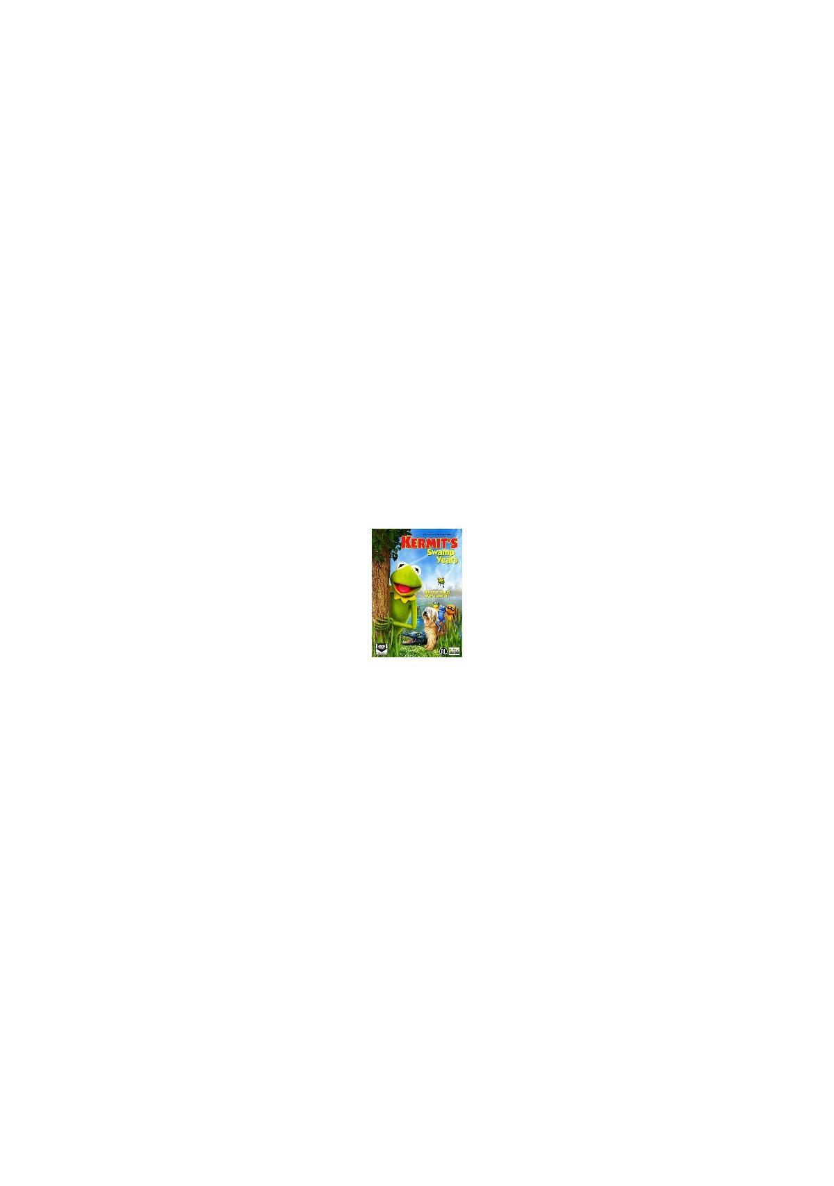 Een dvd-hoes van de film Hermie & Friends, met een cartoonkarakter en een groene achtergrond.