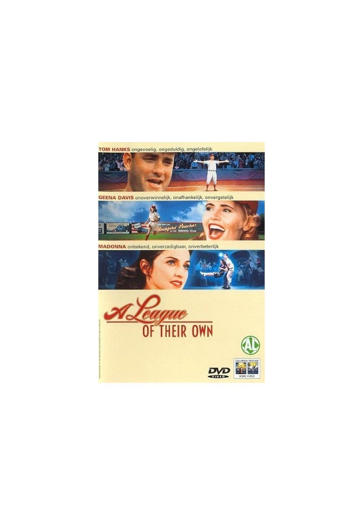 A League of Their Own DVD-hoes met acteurs en honkbalscènes.