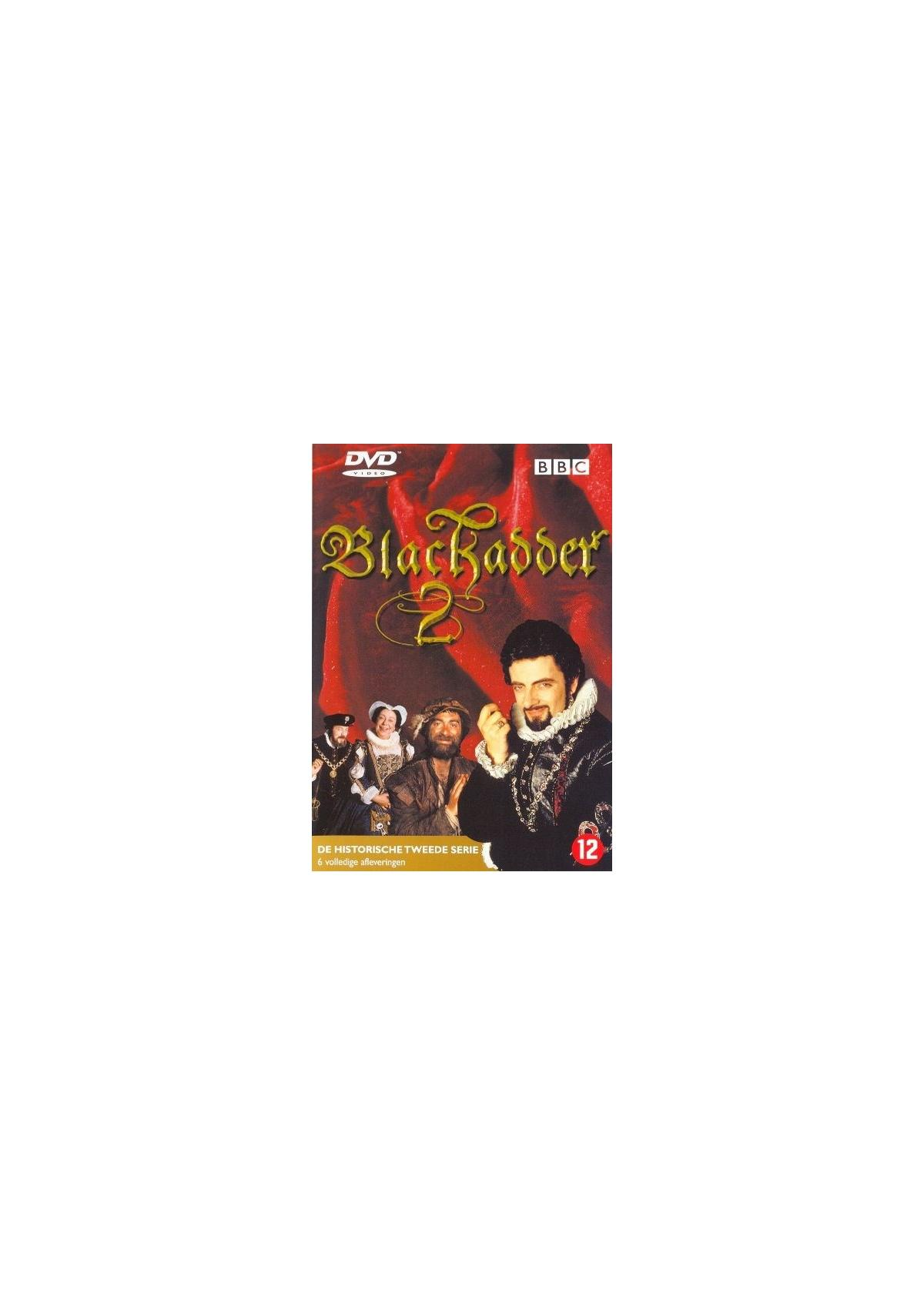 DVD-hoes: Man in zwarte kleding. Titel: Blackadder 2.