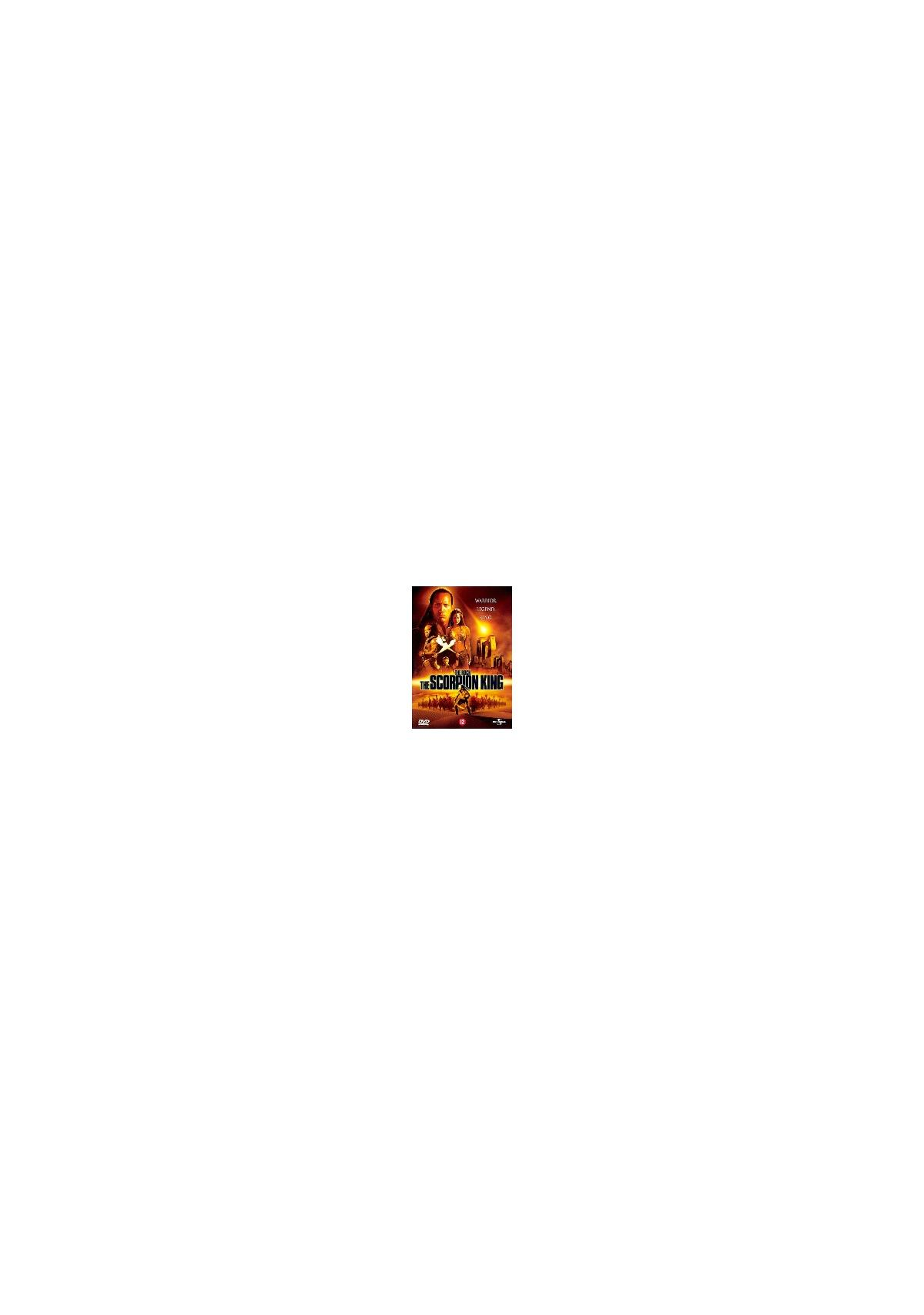 Filmposter: een man en een vrouw. Titel: The Scorpion King.