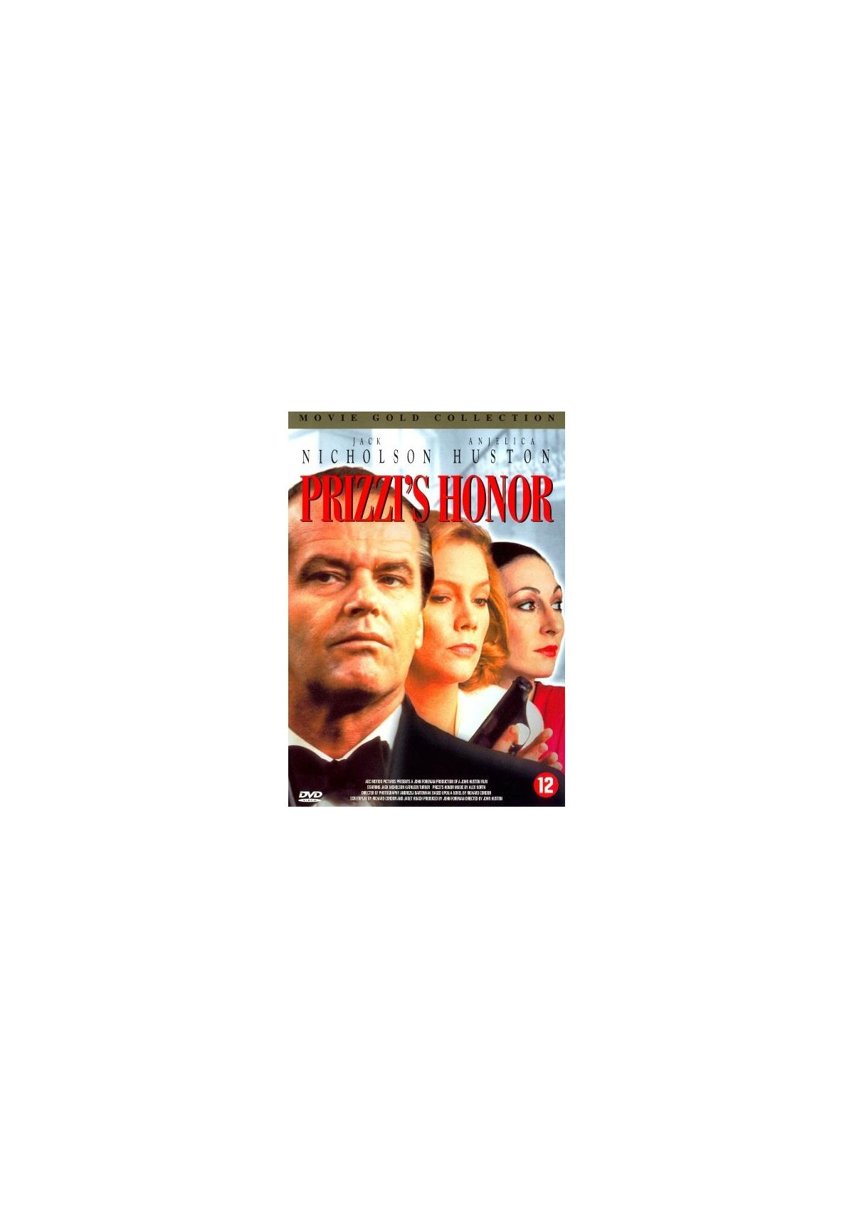 Jaquette DVD pour "Prizzi's Honor". Jack Nicholson est présenté avec deux femmes.