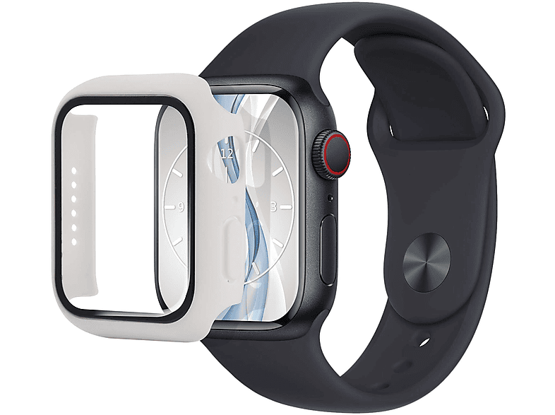MTB MORE ENERGY Schutzhülle PC-case für Apple Watch 4, 5, 6, SE (40mm) - weiß Schutzhülle (für Apple Watch 4, 5, 6, SE 40mm)
