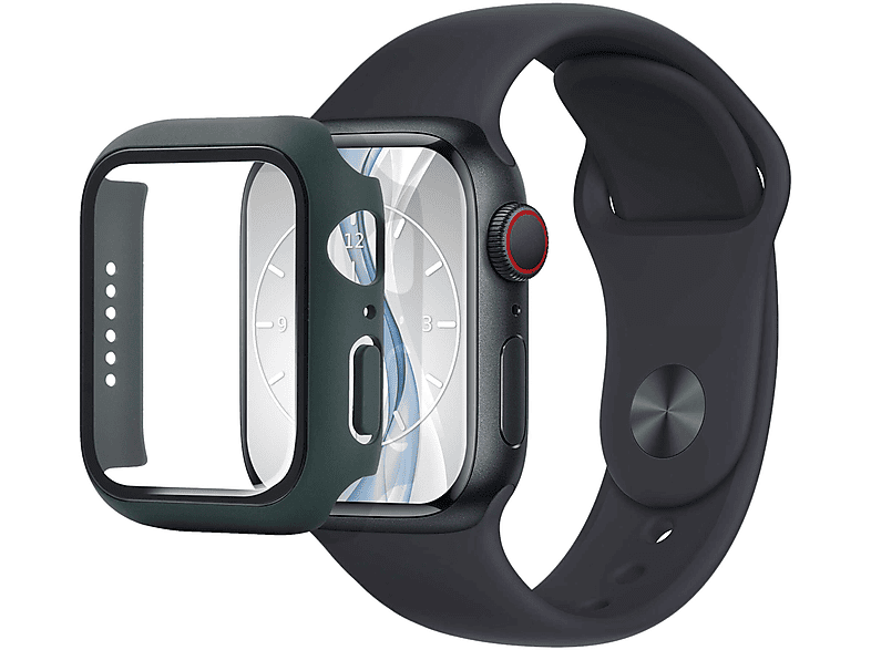 MTB MORE ENERGY Schutzhülle PC-case für Apple Watch 4, 5, 6, SE (40mm) - dunkelgrün Schutzhülle (für Apple Watch 4, 5, 6, SE 40mm)