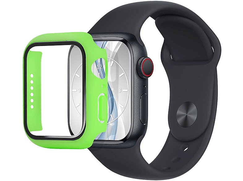 MTB MORE ENERGY Schutzhülle PC-case für Apple Watch 3 (38mm) - neongrün Schutzhülle (für Apple Watch 3 38mm)
