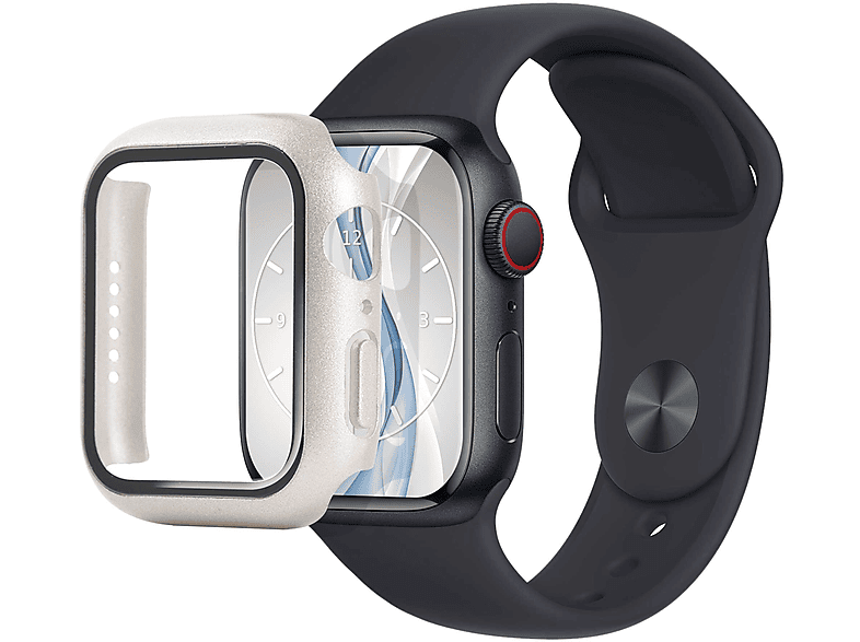 MTB MORE ENERGY Schutzhülle PC-case für Apple Watch 3 (42mm) - Starlight silver Schutzhülle (für Apple Watch 3 42mm)