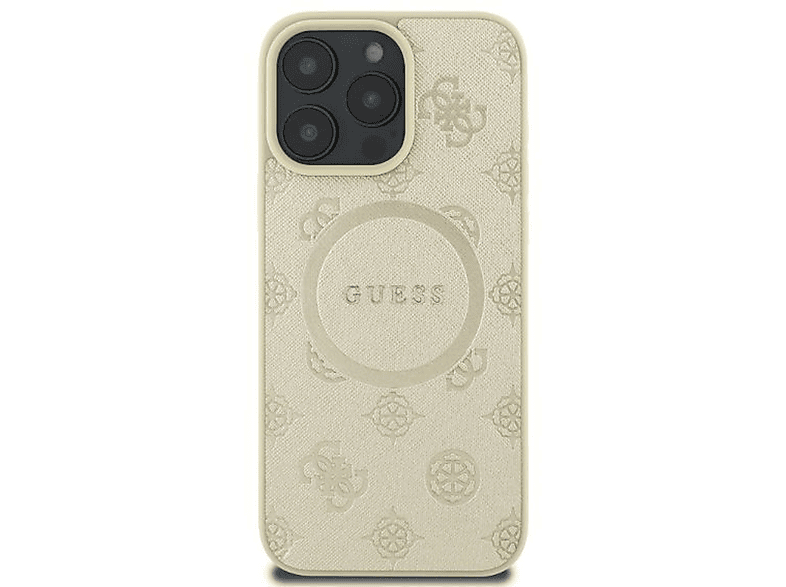 CG MOBILE Guess PU Nuova custodia rigida 4G con logo triangolare per iPhone 16 Pro - Nero
