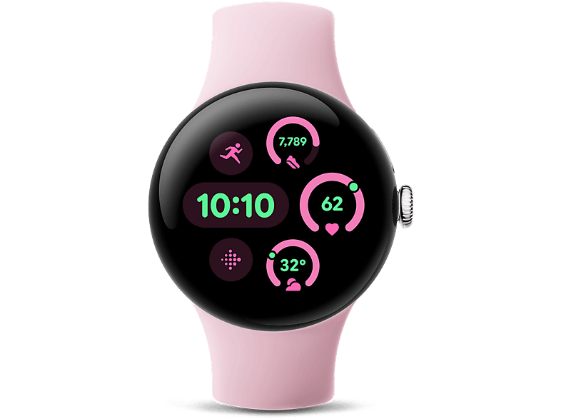 GOOGLE Pixel Watch 3 Smartwatch Aluminium Aluminium, Universalgröße, Silber