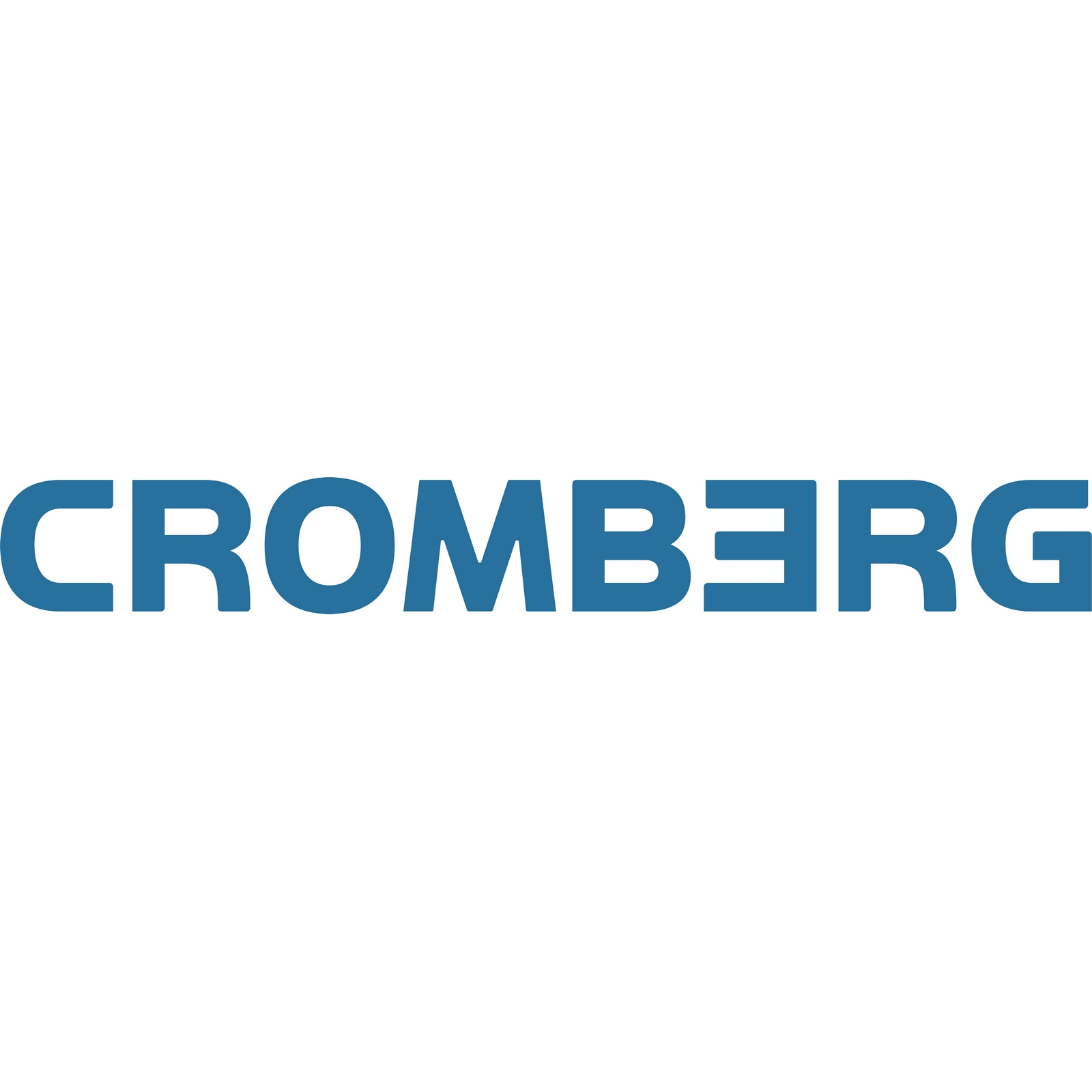 Il logo 'CROMBERG' in lettere blu su sfondo bianco.