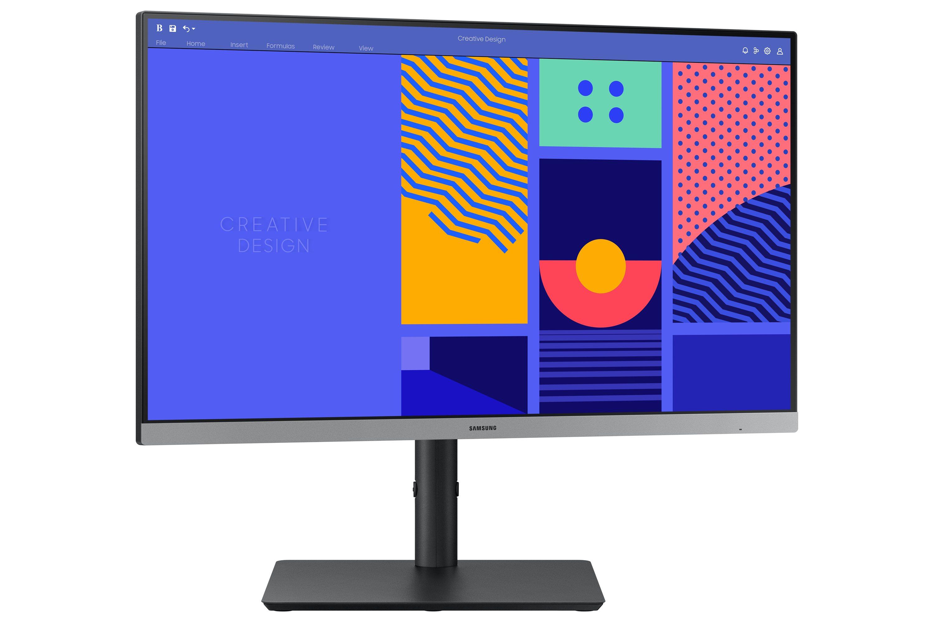 Un monitor de computadora que muestra una interfaz de Diseño Creativo.