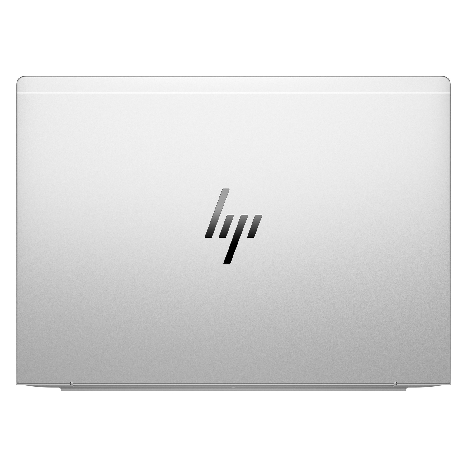 Vista dall'alto di un laptop bianco con il logo HP centrato sulla cover.