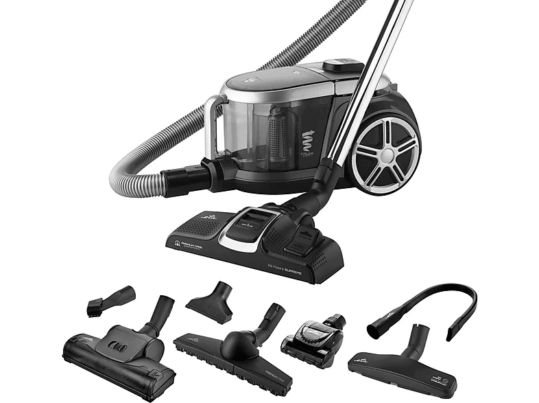 ETA Stormy Electronic Zylinder-Vakuum Staubsauger, maximale Leistung: 800 Watt, Schwarz)