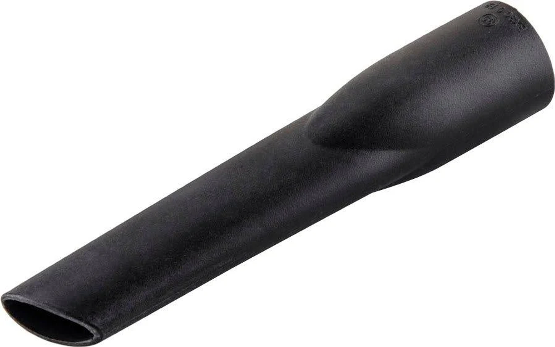 Czarna ssawka szczelinowa do odkurzacza. Jest długa i zwężająca się.