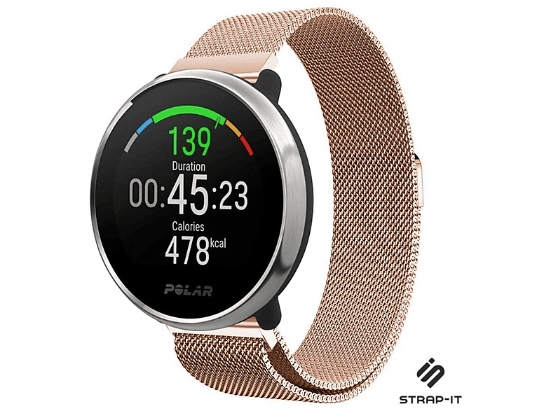 Amzpas Nylon Armband Für Polar Ignite/Unite/Pacer – Verstellbar, Weich, Blau-grau, Ersatzarmband