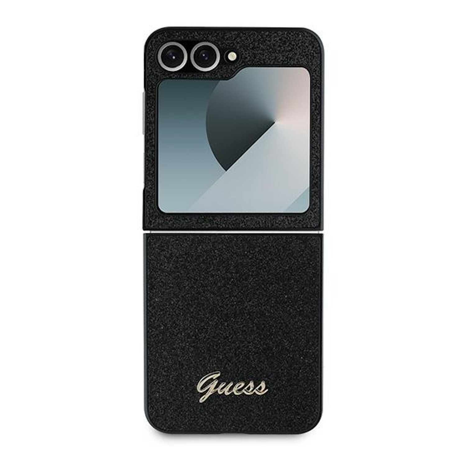 Guess Handyhülle Für Galaxy Z Flip6 – 4G Metal Logo Design Aus Kunstleder, Stylischer Schutz Vor Kratzern