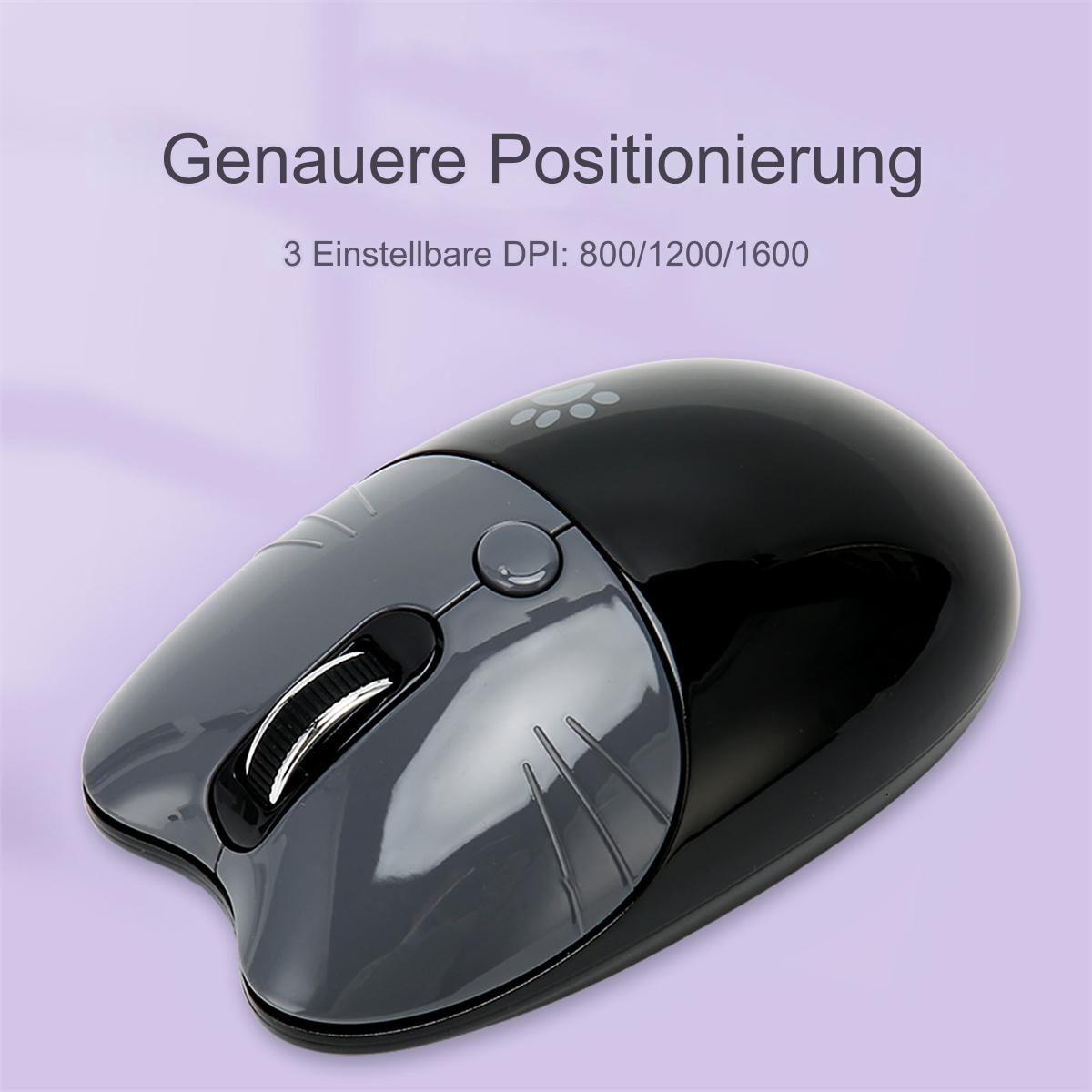 Eine schwarz-graue Computermaus mit einem Scrollrad.