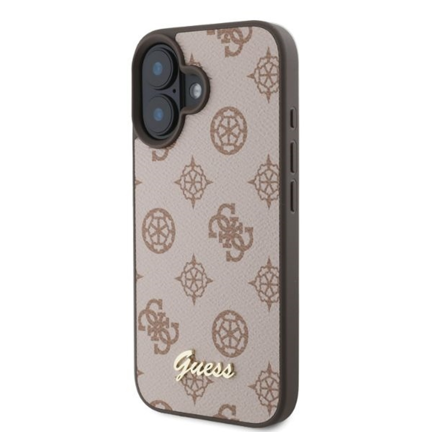 Una custodia per telefono Guess con un motivo.