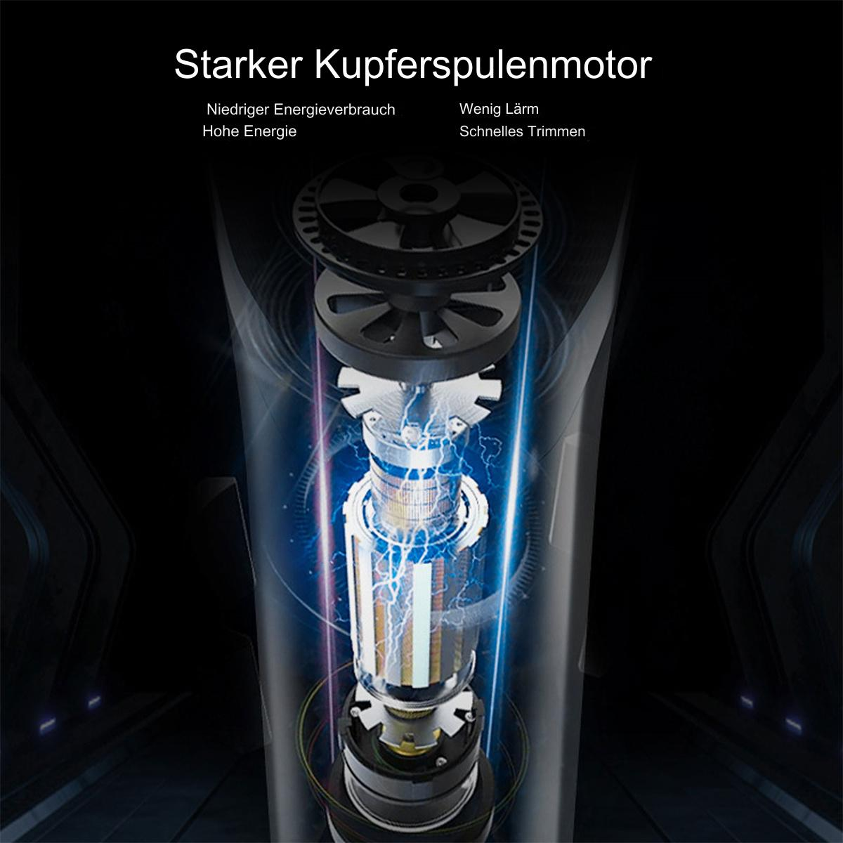 Diagramm der inneren Komponenten eines Motors mit deutschem Text über die Eigenschaften.
