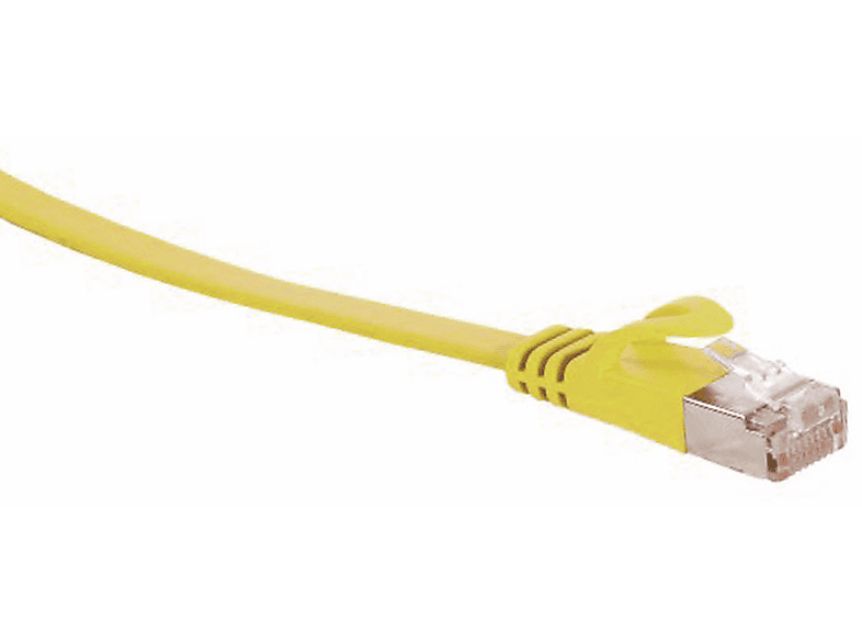 S/CONN MAXIMUM CONNECTIVITY RJ45 Flachkabel m. CAT 7 Rohkabel slim gelb ...