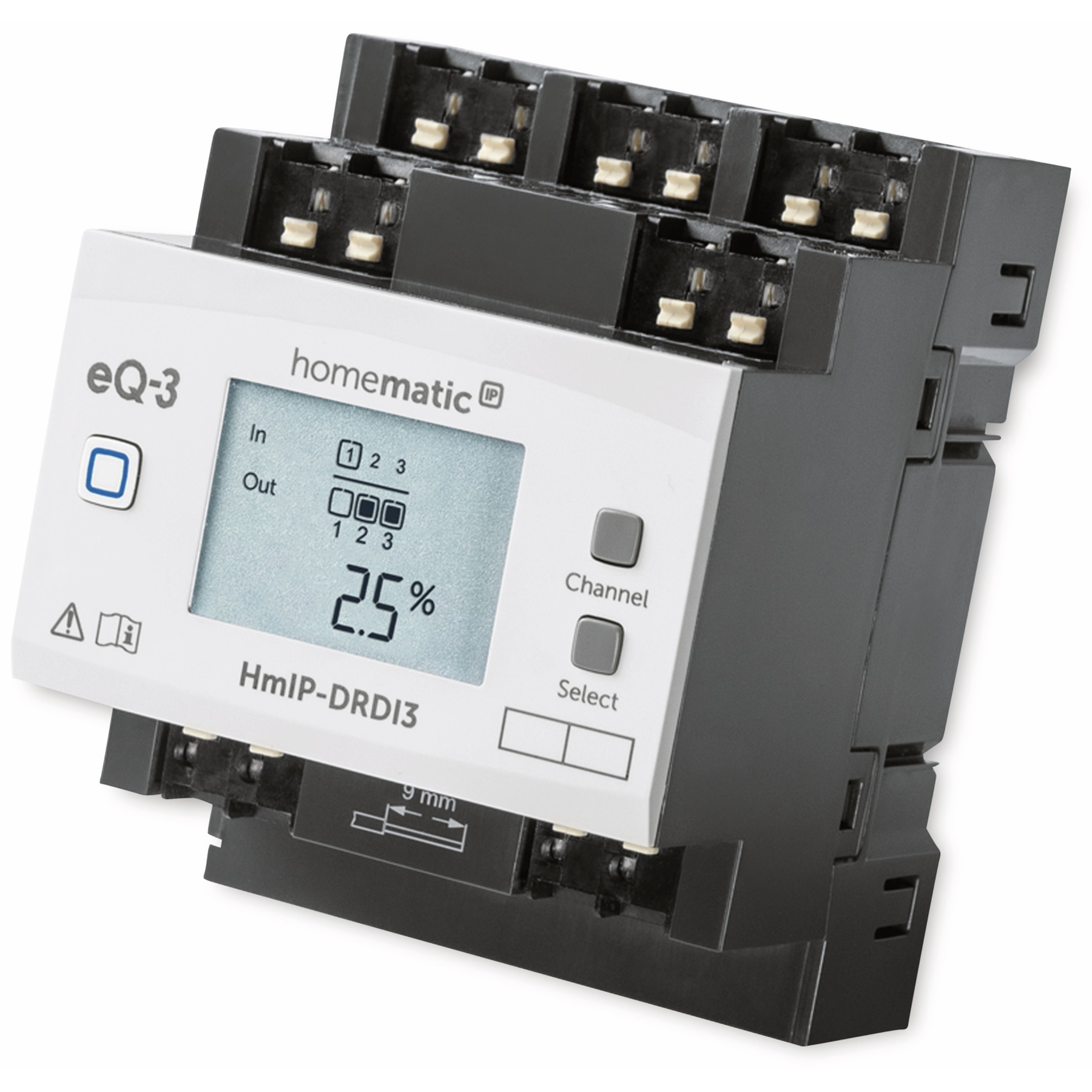 Elektronisches Gerät mit Display, das Zahlen und Knöpfe zeigt.