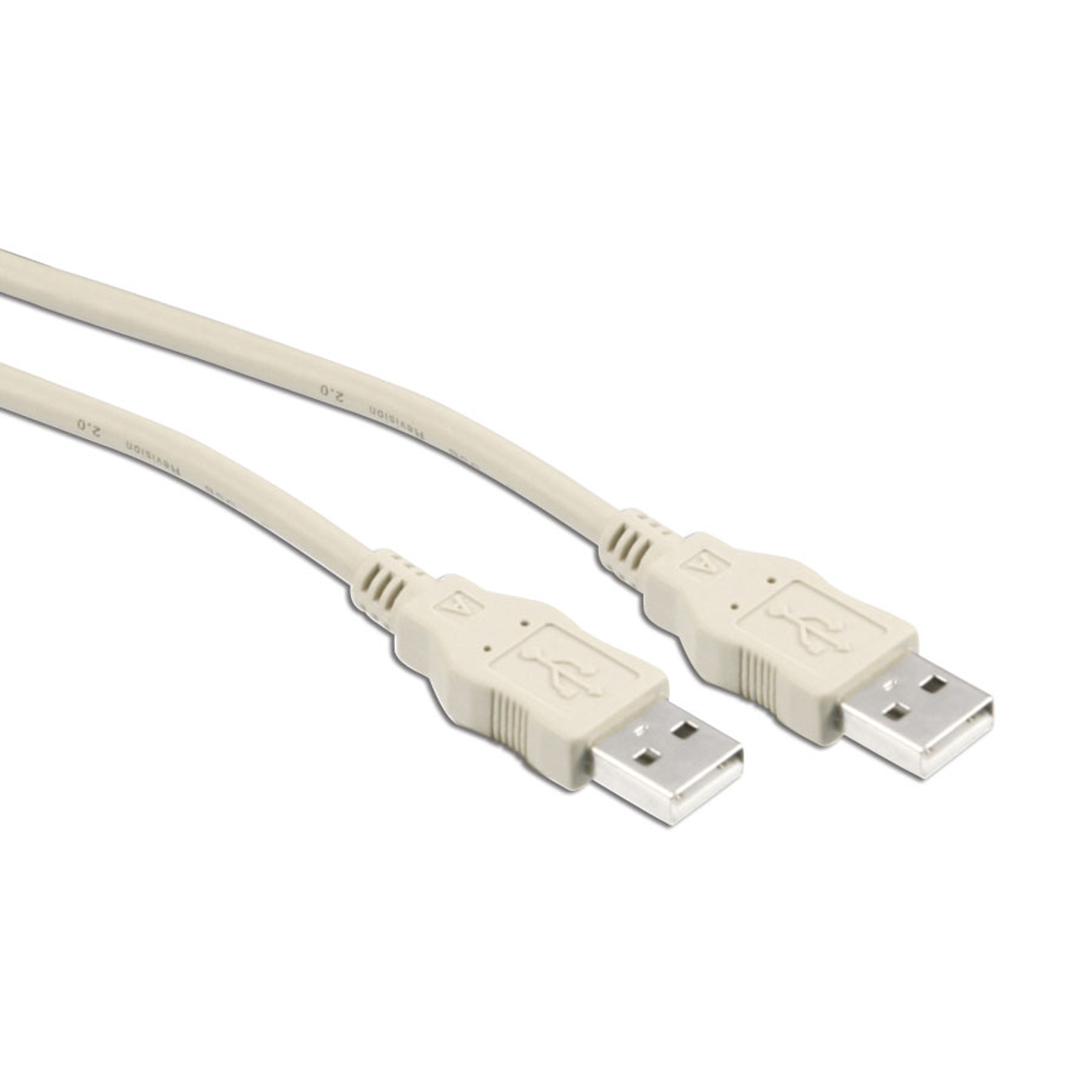 Due cavi USB 2.0 beige.