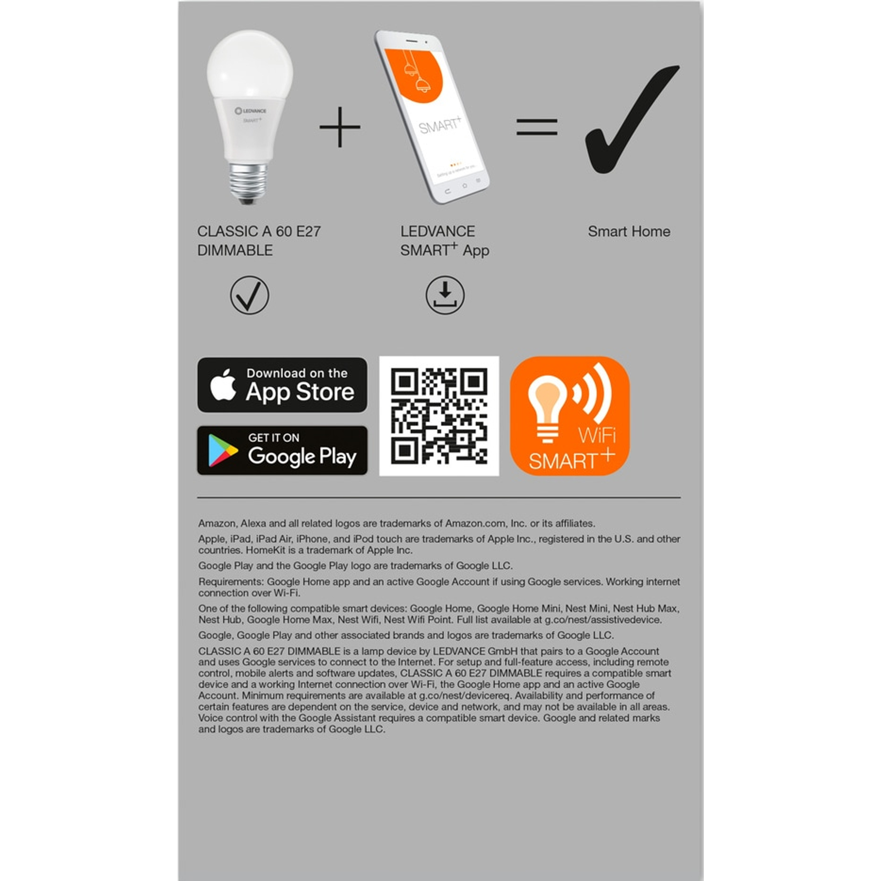 L'immagine mostra una lampadina, un telefono e le parole 'Smart Home'.