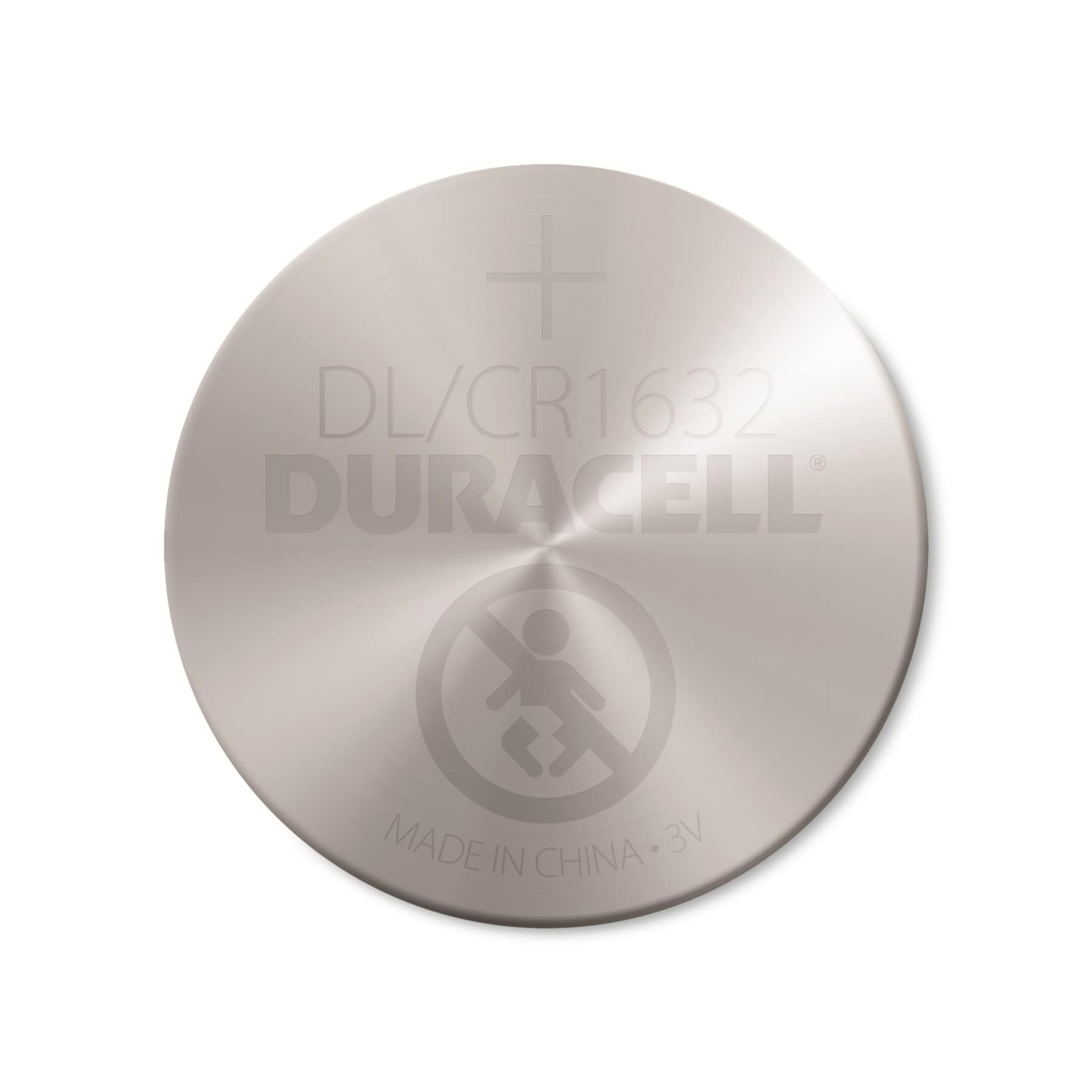 Srebrna okrągła bateria Duracell.