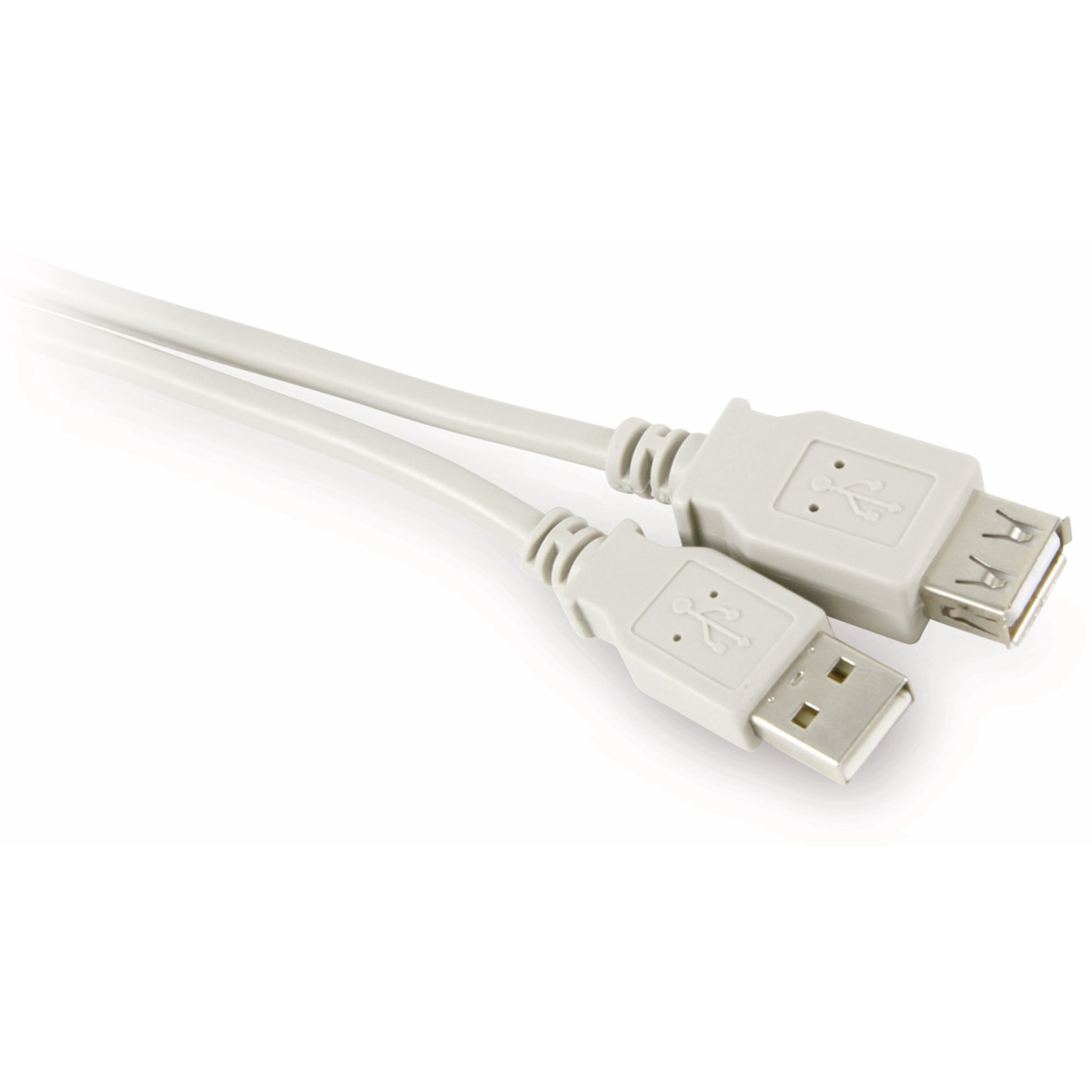 Dwa kable USB z wtyczkami na białym tle.