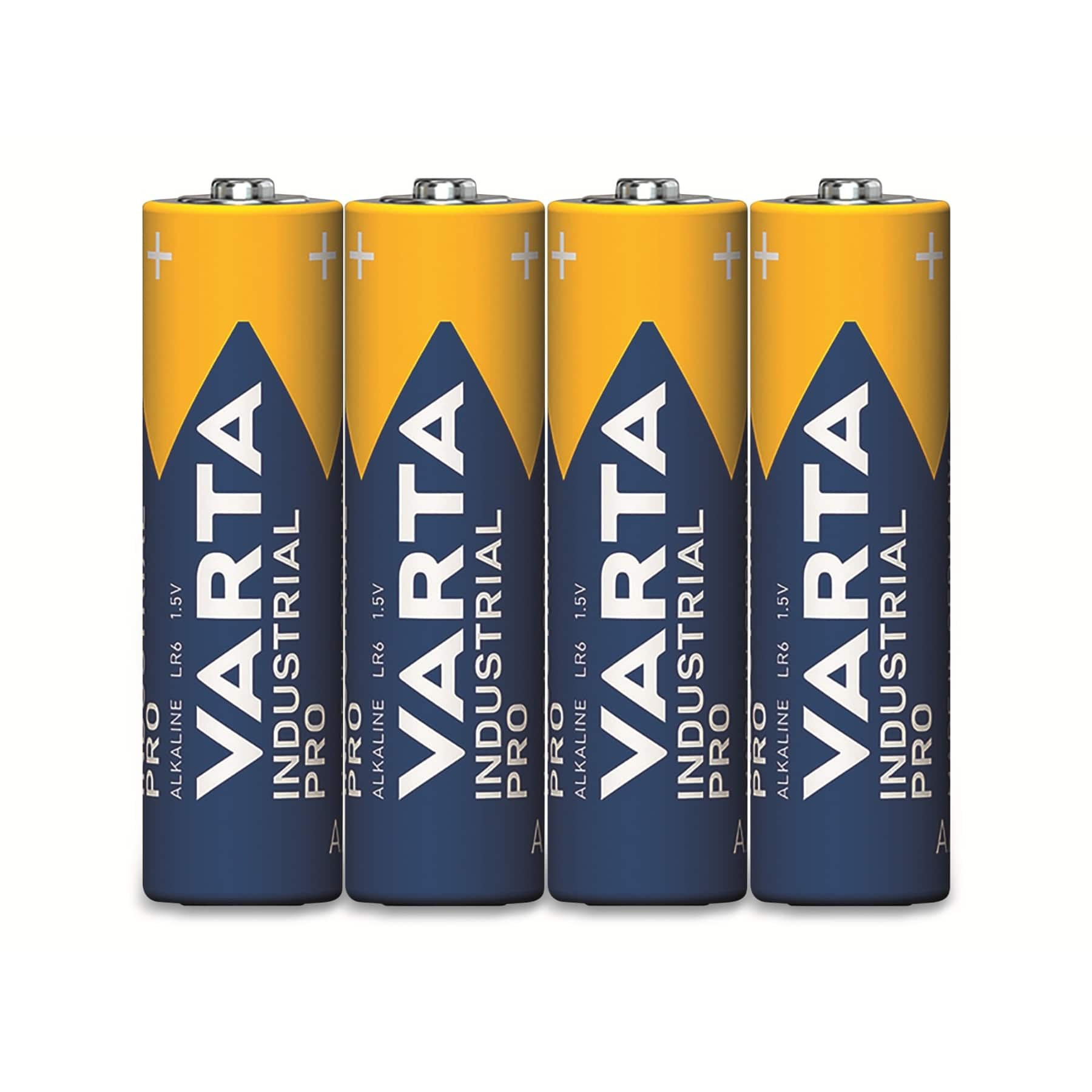 Quattro batterie Varta Industrial Pro.