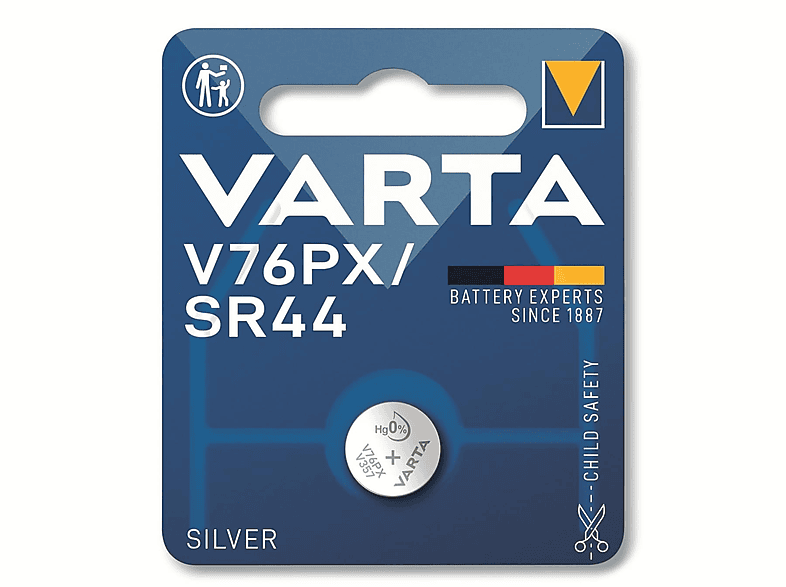 Varta V395 Uhrenbatterie – Silberoxid 1,55V, 42 MAh, Größe SR57