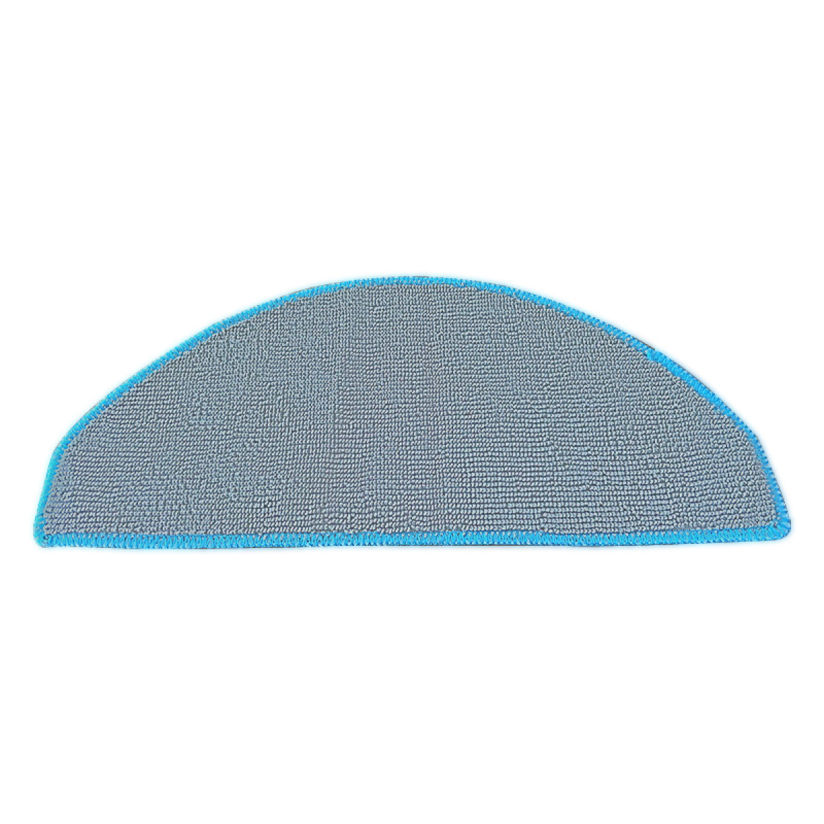 Halbmondförmiges Bodenreinigungspad mit blauem Rand.