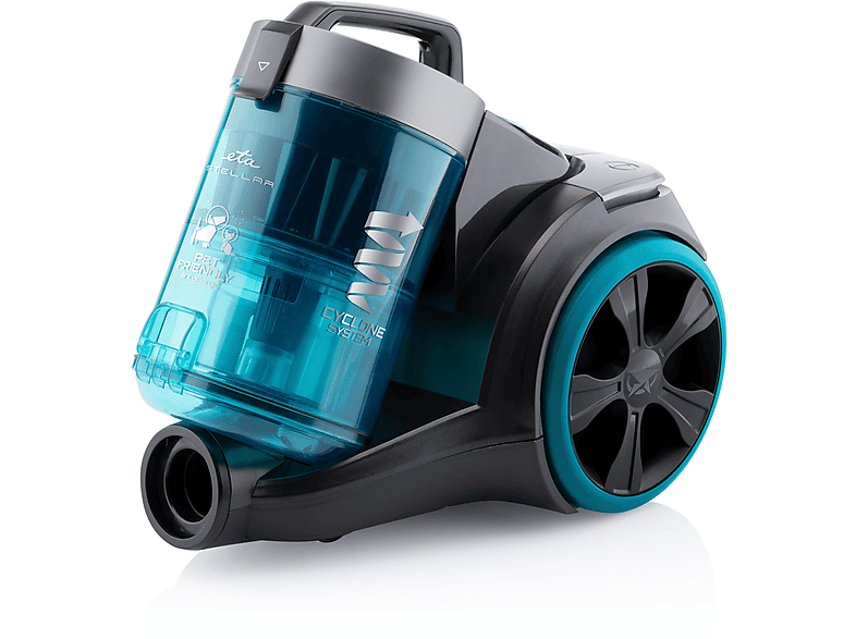 ETA Stellar Zylinder-Vakuum Staubsauger, maximale Leistung: 700 Watt, Schwarz / Blau)