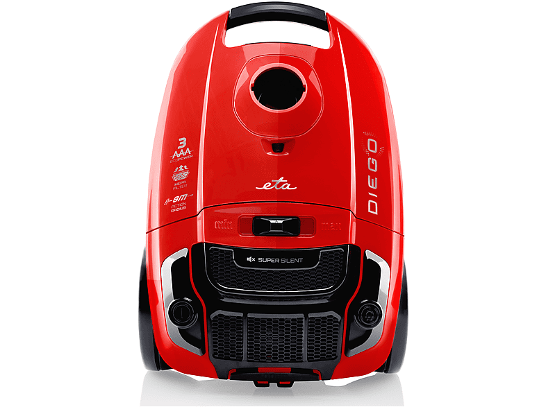 ETA Diego Trommel-Vakuum Staubsauger, maximale Leistung: 800 Watt, Rot)