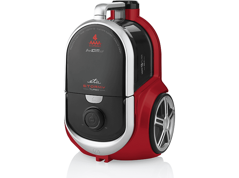 ETA Stormy Turbo Staubsauger, maximale Leistung: 800 Watt, Rot / Silber)
