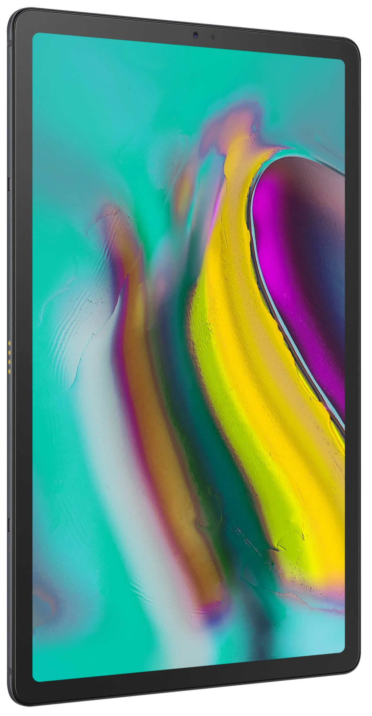 Ein Tablet-Computer mit einem farbenfrohen Bildschirm.
