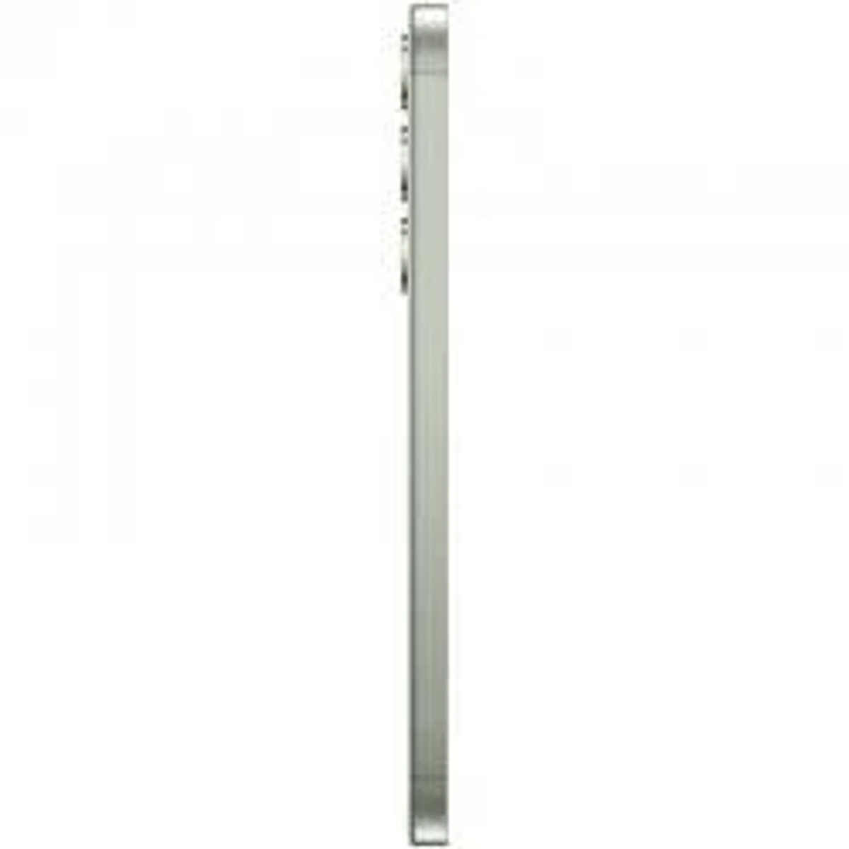 Widok z boku cienkiego, zielonego smartfona z wieloma obiektywami aparatu.