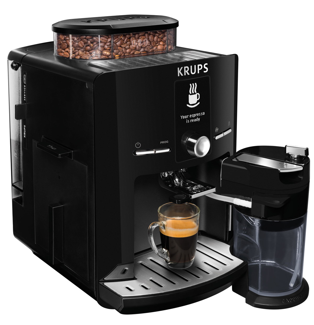 KRUPS EA 8298 Kaffeevollautomat Schwarz/Edelstahl
