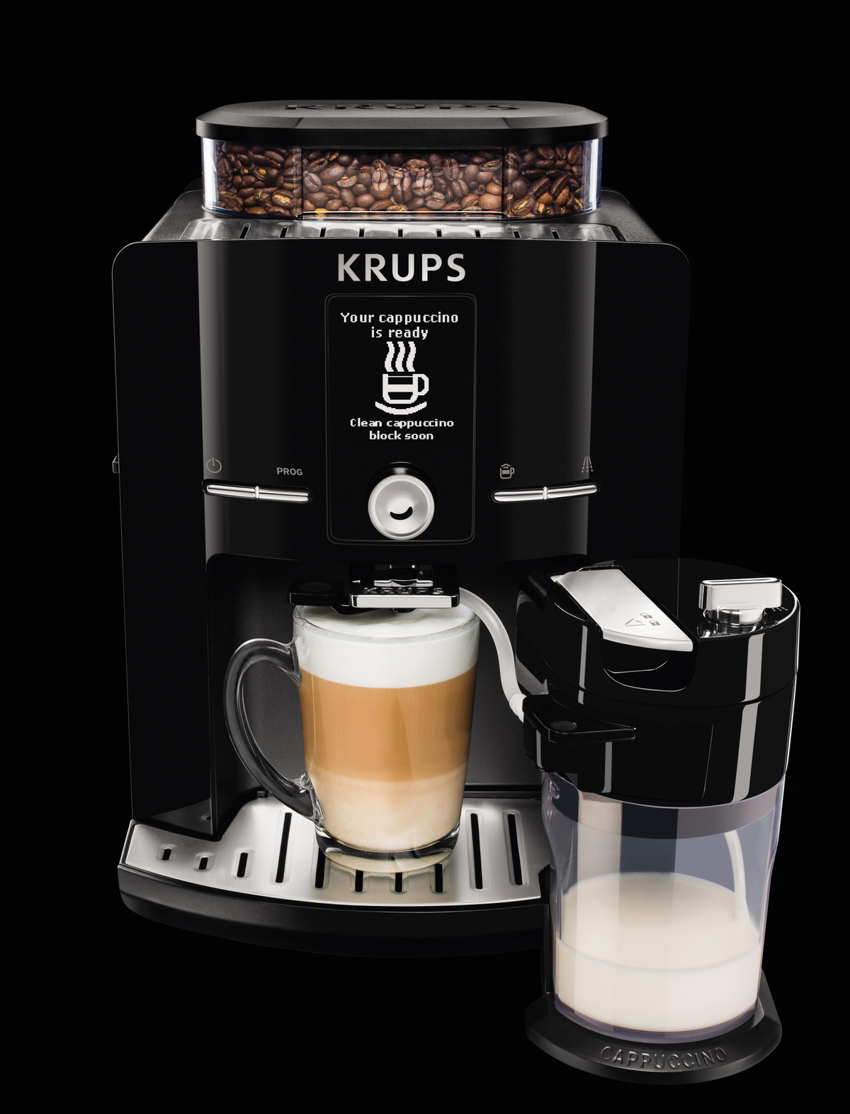 KRUPS EA 8298 Kaffeevollautomat Schwarz/Edelstahl